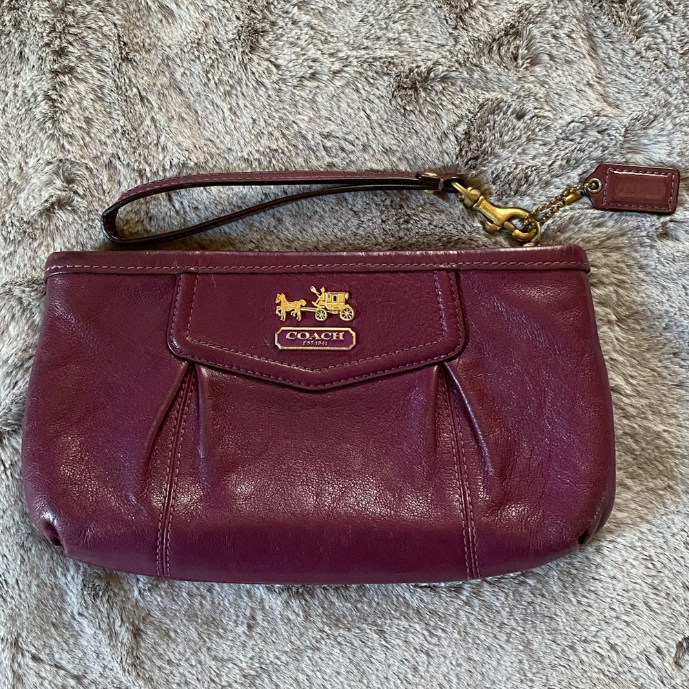Coach Clutch with Strap for Wrist - Purple